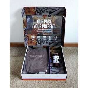 Limited Edition Taco Bell Decades 70s Sweatshirt M & Tumbler Bundle